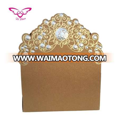 Embossing Gold Wedding Candy Box Wedding Invitation Box